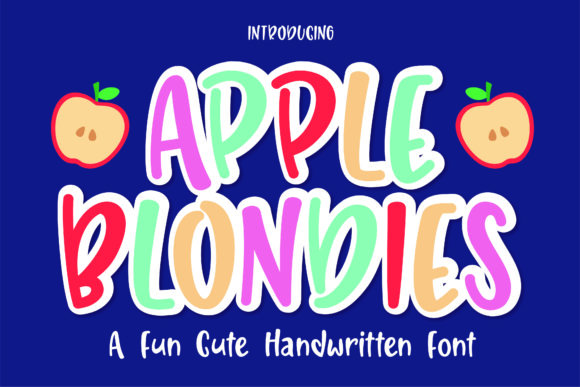 Apple Blondies: A Fun Handwritten Font for Children-Themed Designs