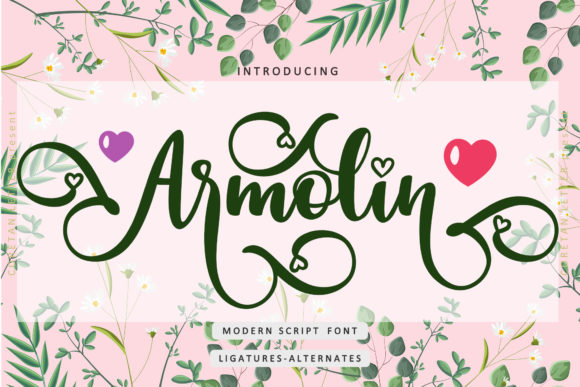 Armolin: A Sweet Handwritten Font for Romantic Editorial Design