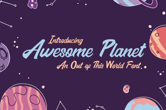 Awesome Planet: A Whimsical Handwritten Font for Out-of-This-World Branding