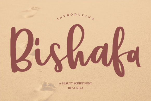 Bishafa: A Bold Handwritten Font for Eye-Catching Branding