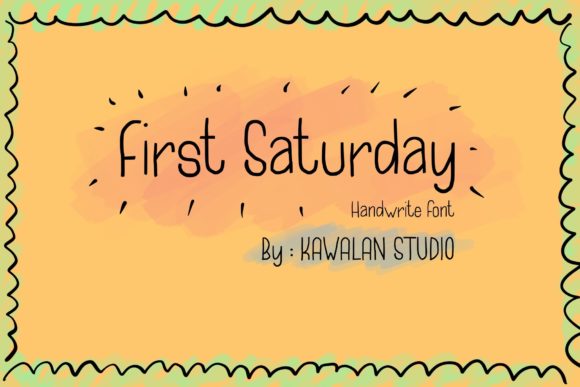 First Saturday: A Handwritten Font for Authentic Editorial Design