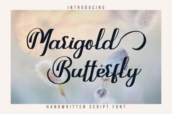 Marigold Butterfly: A Handwritten Font for Elegant Craft and Product Design