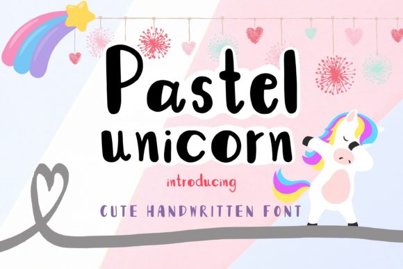 Pastel Unicorn: A Delicate Script Handwritten Font for Creative Projects