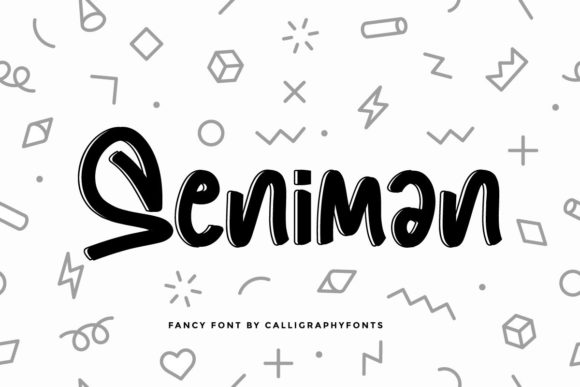Seniman: A Quirky Handwritten Font for Modern Marketing Designs