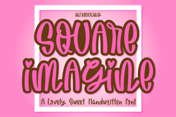 Square Imagine: A Quirky Handwritten Font for Crafty Makers and Sellers